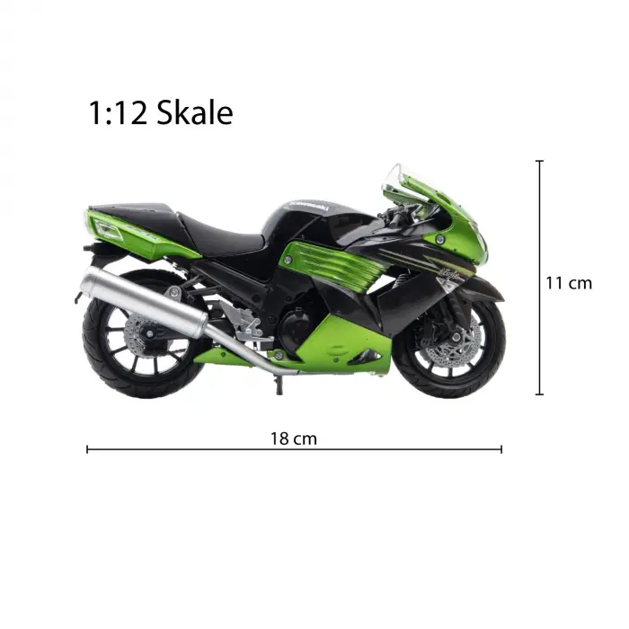 New-ray 1:12 Kawasaki ZX14 2011 Diecast Model Motosiklet - 57433B
