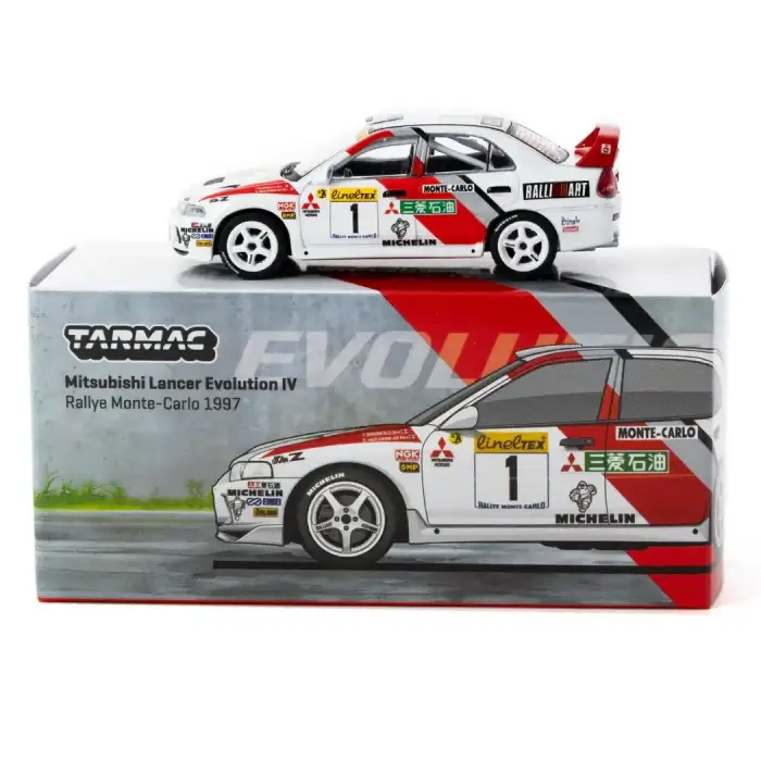 Tarmac Works 1/64 Mitsubishi Lancer Evolution IV Rallye Monte-Carlo 1997 T64G-076-97MCR01