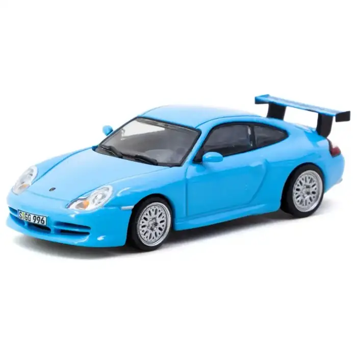 Tarmac Works 1/64 Porsche 911 GT3 (type 996) Light Blue - Tarmac Works X iXO Models GLOBAL64 T64G-069-BL
