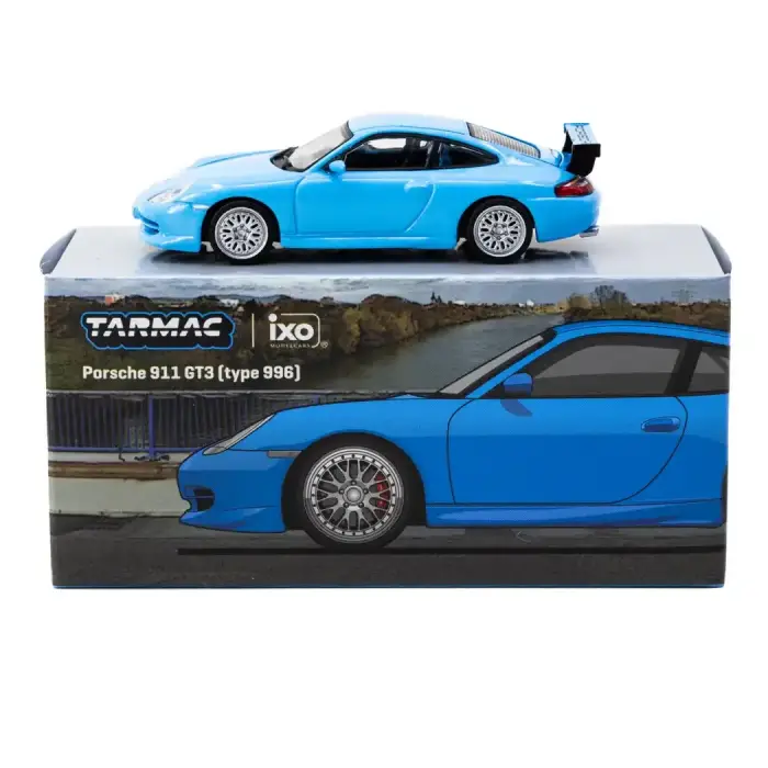 Tarmac Works 1/64 Porsche 911 GT3 (type 996) Light Blue - Tarmac Works X iXO Models GLOBAL64 T64G-069-BL