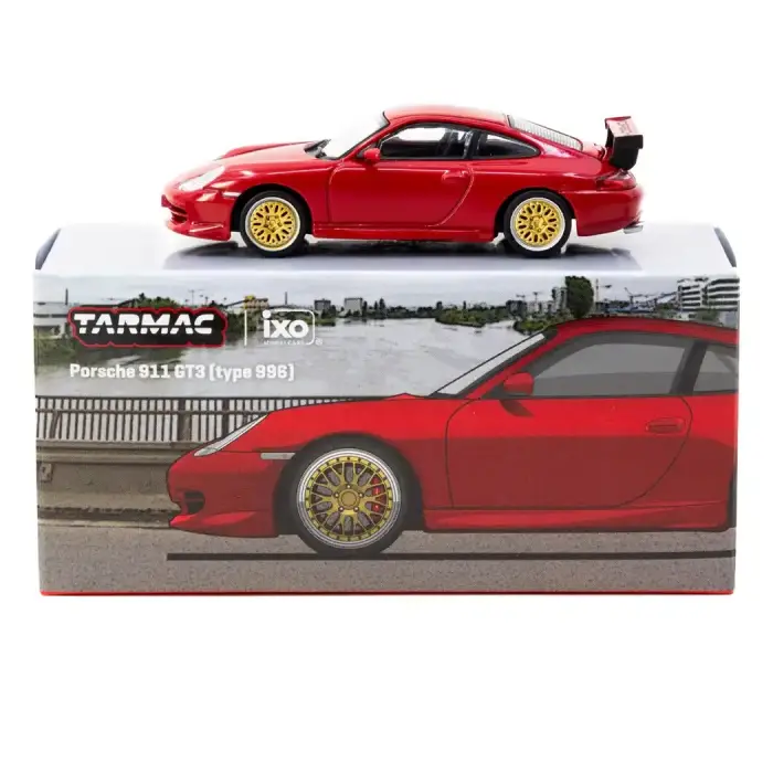 Tarmac Works 1/64 Porsche 911 GT3 type 996 Red T64G-069-RE