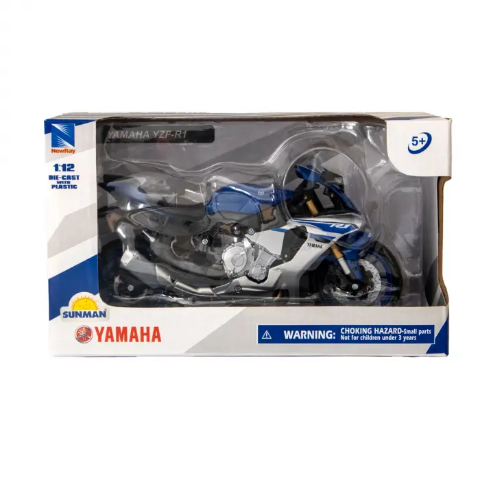 New-Ray 1:12 Yamaha YZF-R1 Diecast Model Motosiklet Lacivert - 57803A