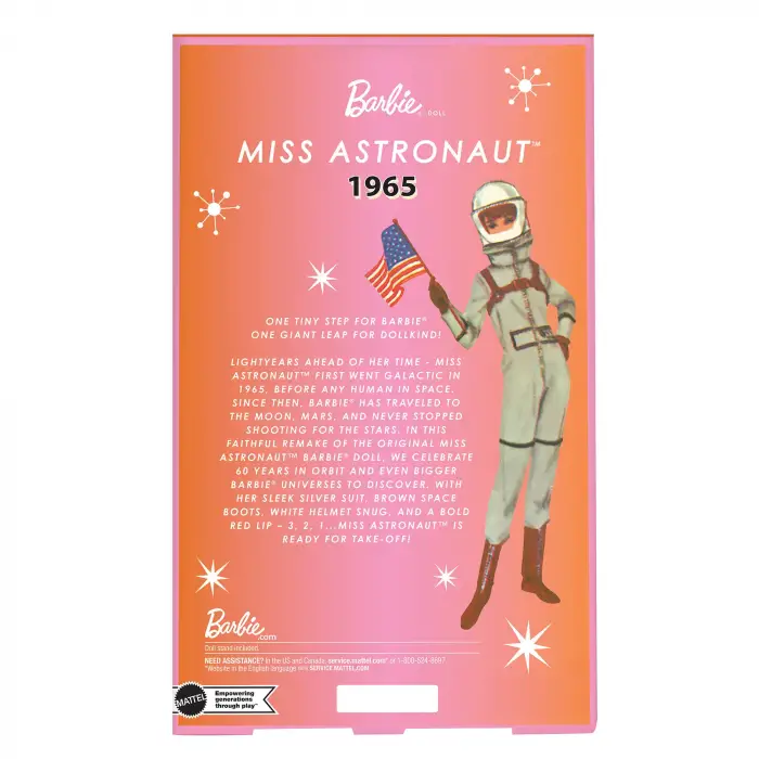 Barbie Astronot 60. Yıl Dönümü Nostaljik Bebek JBJ48