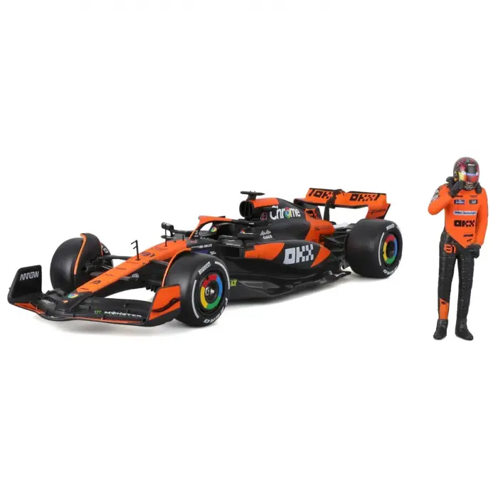 Bburago 1:24 Mc Laren MCL38 Miami Grand Prix 2024 Oscar Piastri Sürücülü - 28040