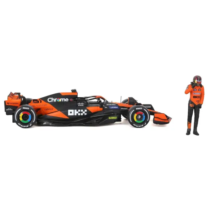 Bburago 1:24 Mc Laren MCL38 Miami Grand Prix 2024 Oscar Piastri Sürücülü - 28040