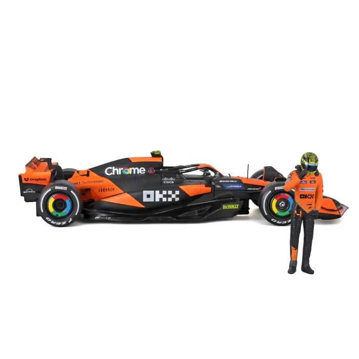 Bburago 1:24 Mc Laren MCL38 Miami Grand Prix 2024 Lando Norris Sürücülü - 28040