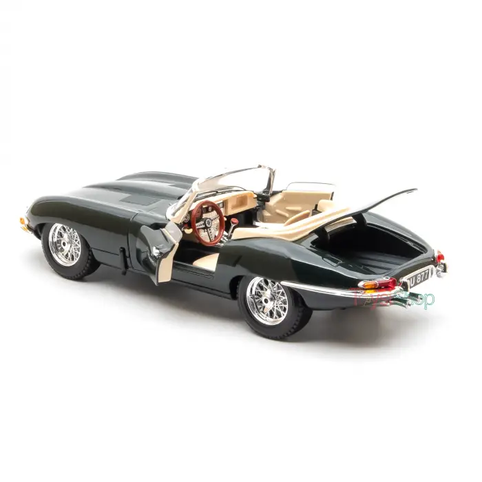 Bburago 1:18 Jaguar E-type Cabriolet Diecast Model Araba Yeşil - 12046