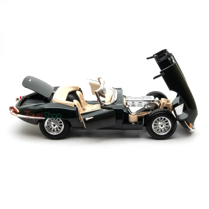 Bburago 1:18 Jaguar E-type Cabriolet Diecast Model Araba Yeşil - 12046
