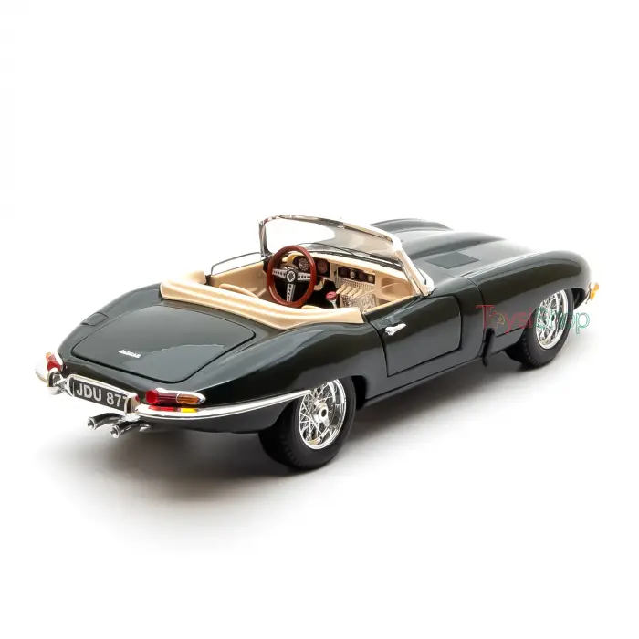 Bburago 1:18 Jaguar E-type Cabriolet Diecast Model Araba Yeşil - 12046