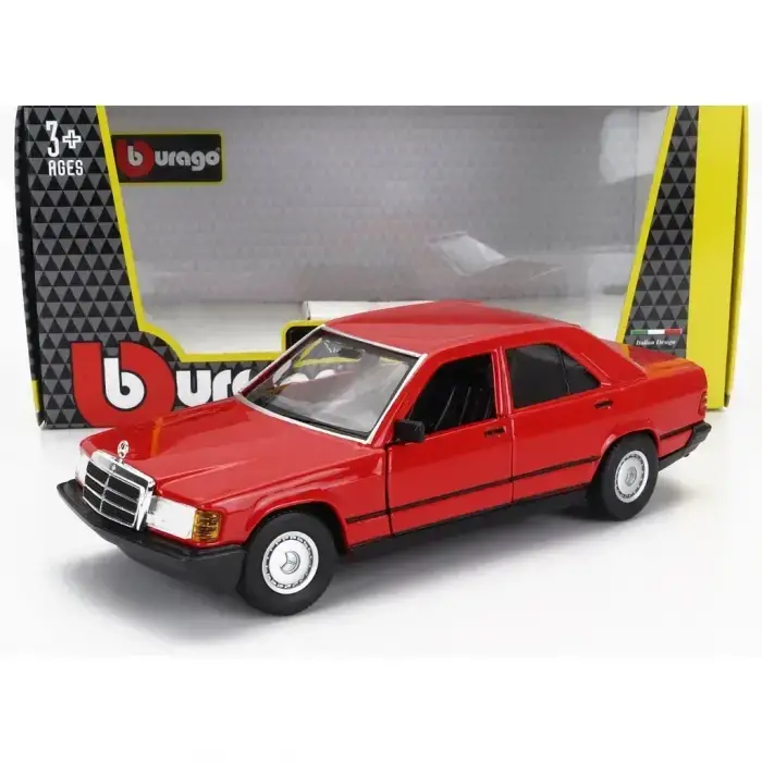Bburago 1:24 Mercedes-Benz 190 E 2.6 Diecast Model Araba - Kırmızı