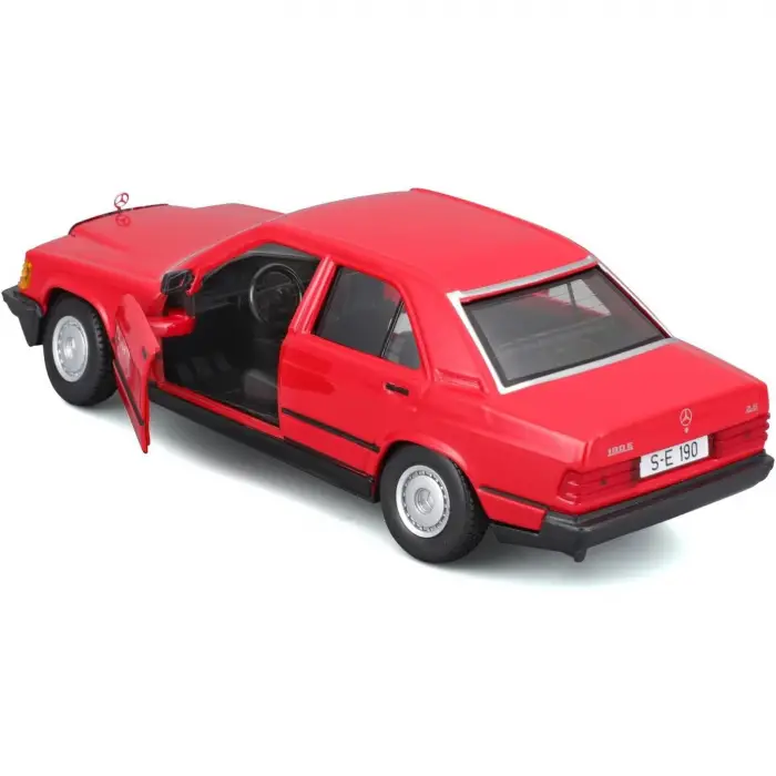 Bburago 1:24 Mercedes-Benz 190 E 2.6 Diecast Model Araba - Kırmızı