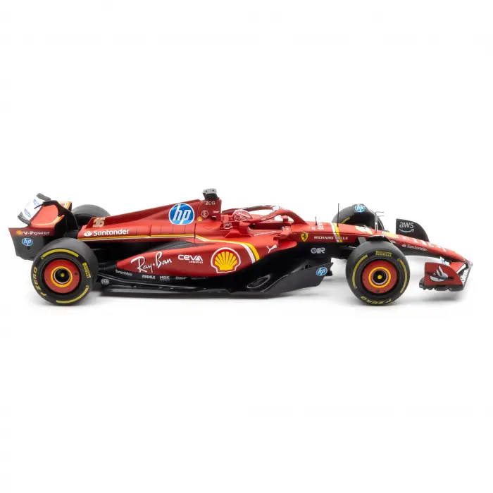Bburago 1:18 Ferrari SF-24 Formula 1 Yarış Arabası - 16-Charles Leclerc