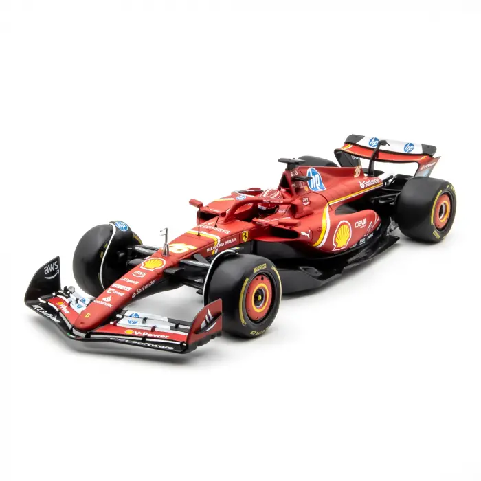 Bburago 1:18 Ferrari SF-24 Formula 1 Yarış Arabası - 16-Charles Leclerc