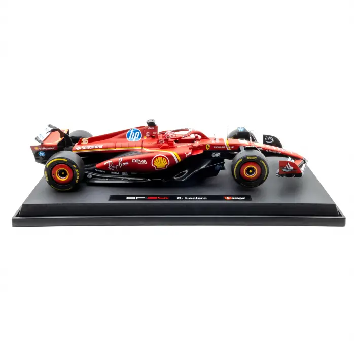 Bburago 1:18 Ferrari SF-24 Formula 1 Yarış Arabası - 16-Charles Leclerc