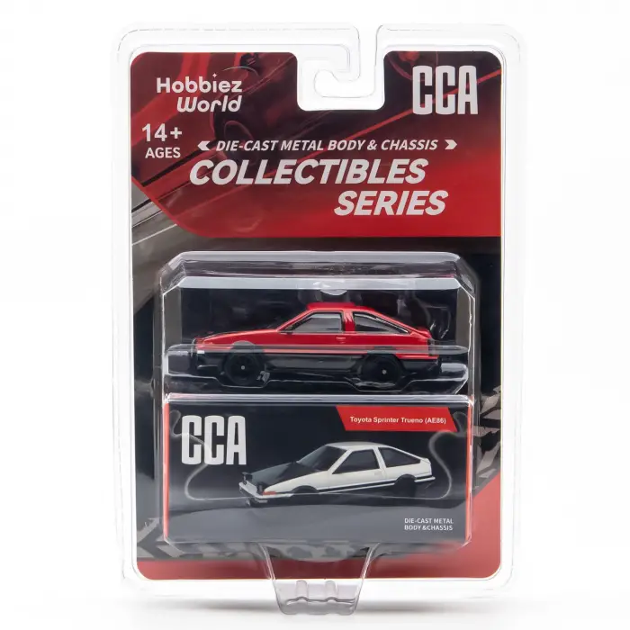 CCA 1:64 Collectibles Series Toyota Sprinter Trueno (AE86) Diecast Model Araba Kırmızı - 82537C