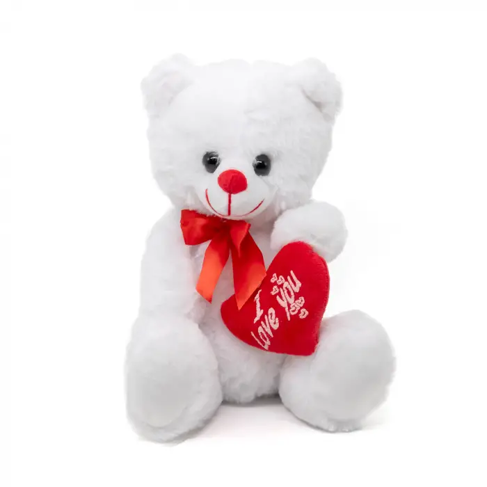Halley Oyuncak Kalpli Beyaz Ayıcık, 30cm - 62713