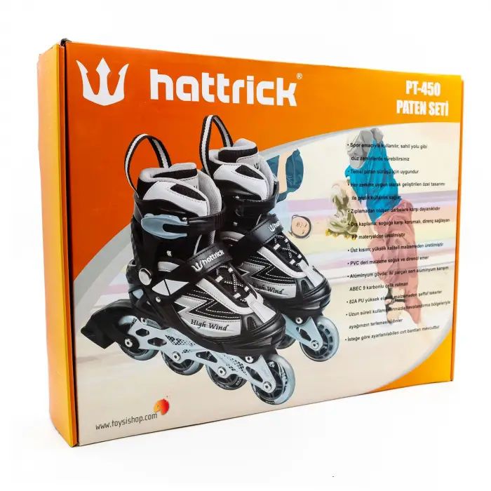 Hattrick PT-450 Ayarlanabilir Siyah Paten M Beden 34-37