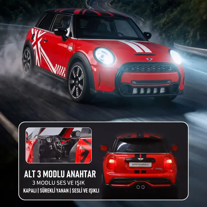 HBM 1:24 Mini Cooper Diecast Model Araba Kırmızı - H2761