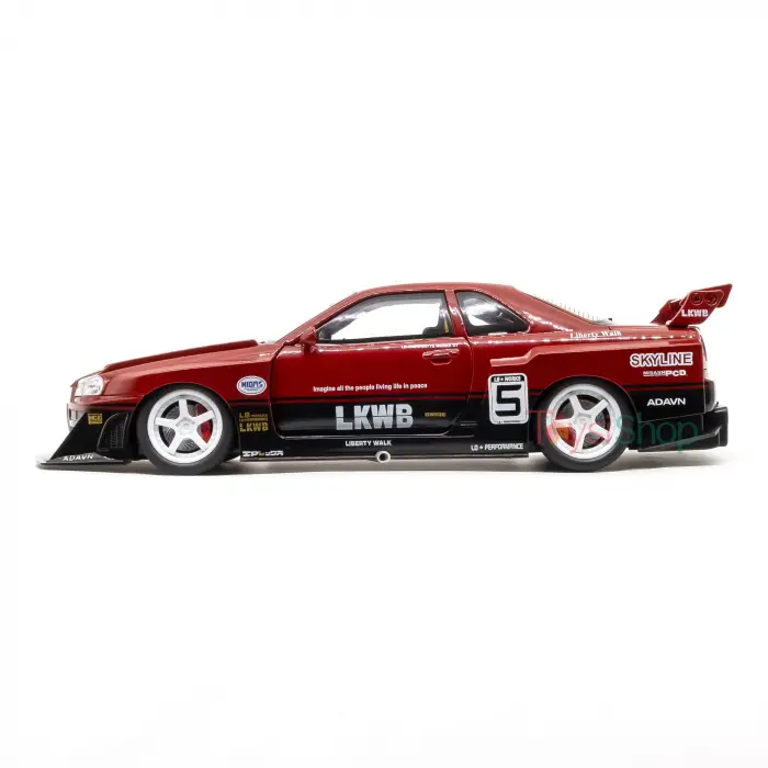 Hobbiez World 1:24 Nissan Skyline LBWL  Kırmızı - 1901-411A