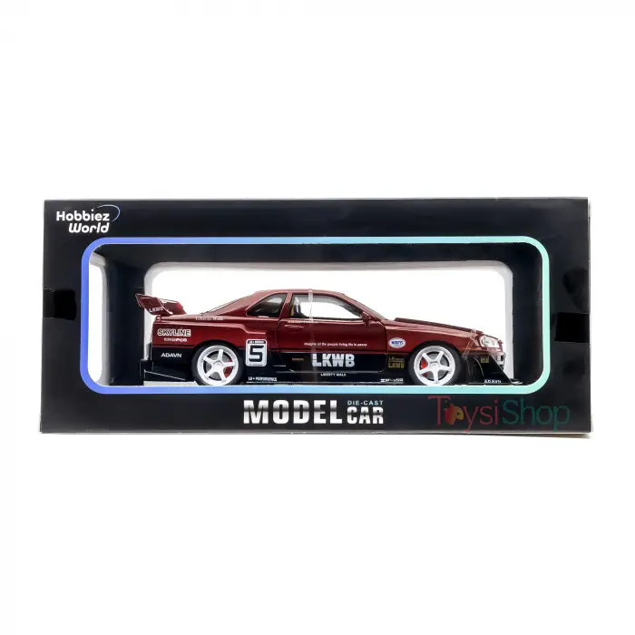 Hobbiez World 1:24 Nissan Skyline LBWL  Kırmızı - 1901-411A