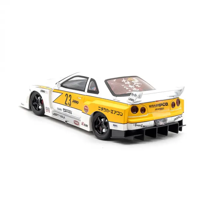 Hobbiez World 1:24 Nissan Skyline GT-R R34 Liberty Walk Beyaz - 1901-411A