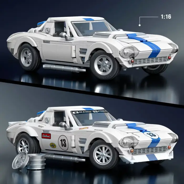 Hot Wheels Corvette Grand Sport Yapı Oyuncağı Seti (918 Parça)