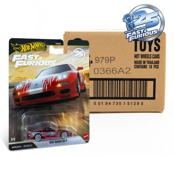 Hot Wheels Premium Fast Furious 25 Years 10 Araçlık Kutu Mazda RX 7- HNW46 - 979P