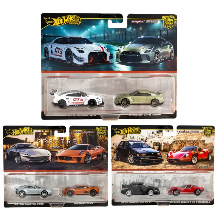 Hot Wheels Premium İkili Paket Üç Araçlık Set Mix3 2025 - HBL96 - 979T
