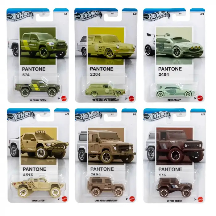 Hot Wheels Silver Series Pantone Set JKY47-979B - 6lı Koleksiyon Seti