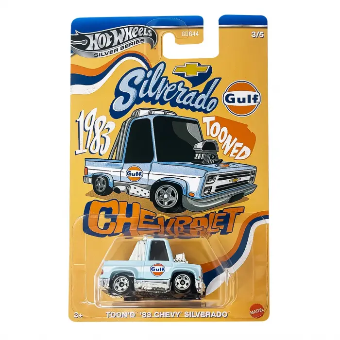 Hot Wheels Silver Tooned 83 Chevy Siverado - JCB64