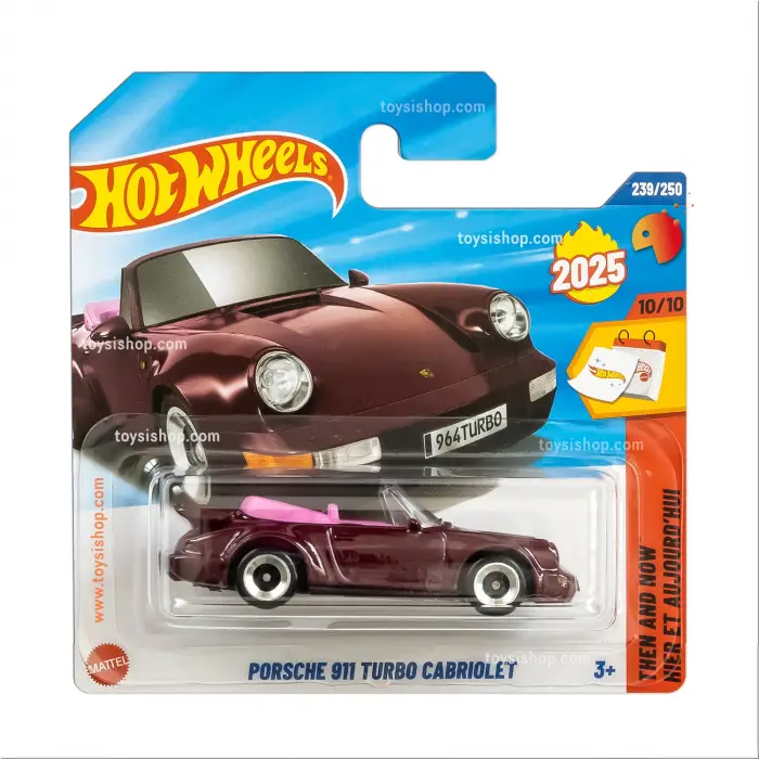 Hot Wheels Tekli Arabalar Porsche 911 Turbo Cabriolet - Then and Now - 239
