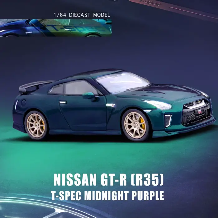 INNO 1/64 NISSAN GT-R (R35) T-SPEC Midnight Purple IN64-R35TS-MP