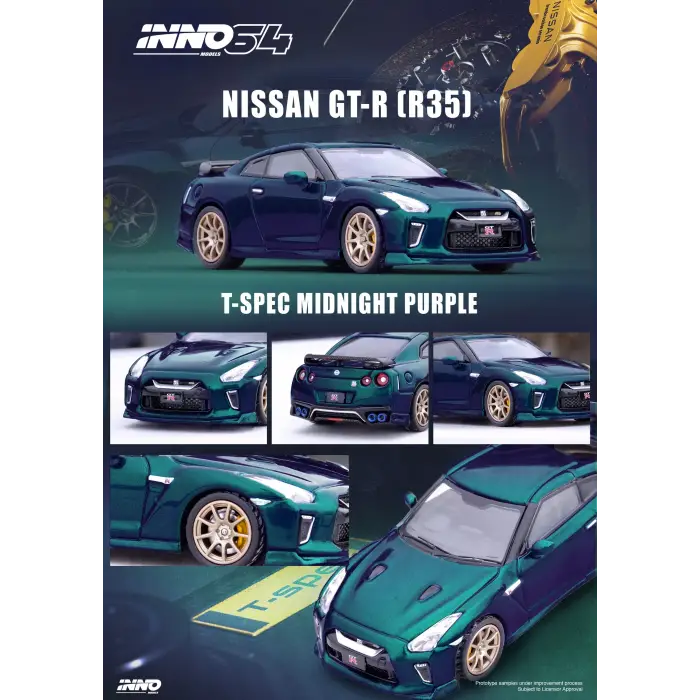 INNO 1/64 NISSAN GT-R (R35) T-SPEC Midnight Purple IN64-R35TS-MP