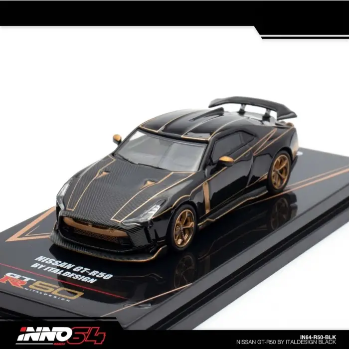 Inno 1/64 Nissan GT-R50 By ITALDESIGN Black IN64-R50-BLK