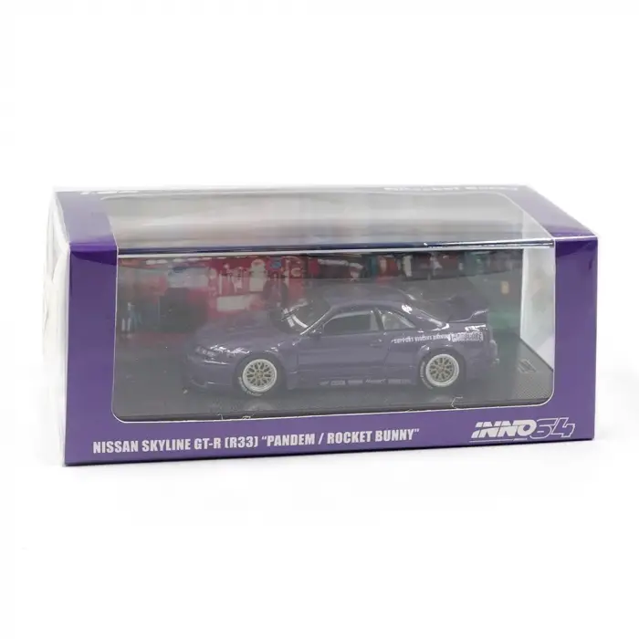 Inno 1/64 Nissan Skyline GT-R (R33) PANDEM ROCKET BUNNY Purple IN64-R33P-PPL