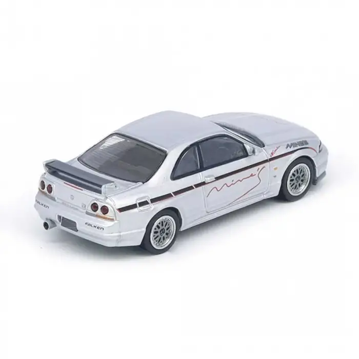 Inno 1/64 Nissan Skyline GT-R (R33) Tuned by Mines Silver IN64-R33-MINES-S