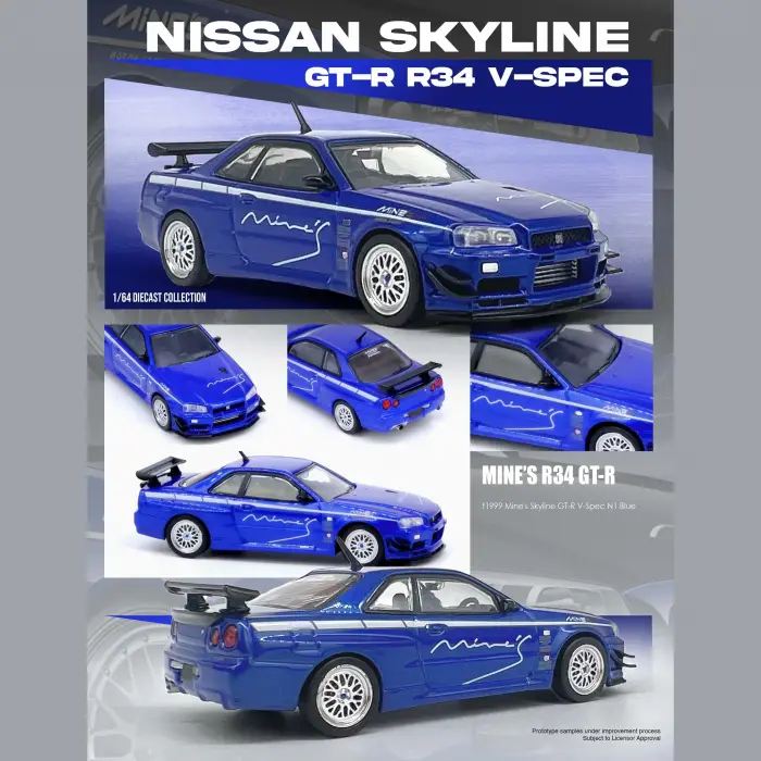 INNO 1:64 Nissan Skyline GT-R V-Spec Tuned By Mines
