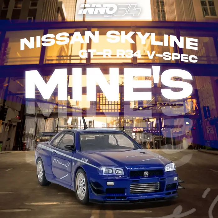INNO 1:64 Nissan Skyline GT-R V-Spec Tuned By Mines