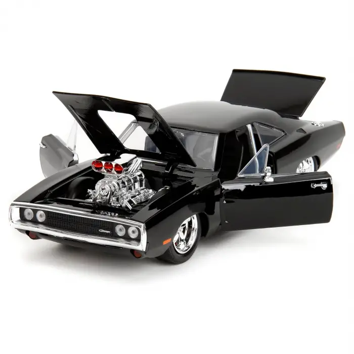 Jada 1:24 Fast&Furious 1970 Dodge Charger Diecast Model Araba Siyah - 35421