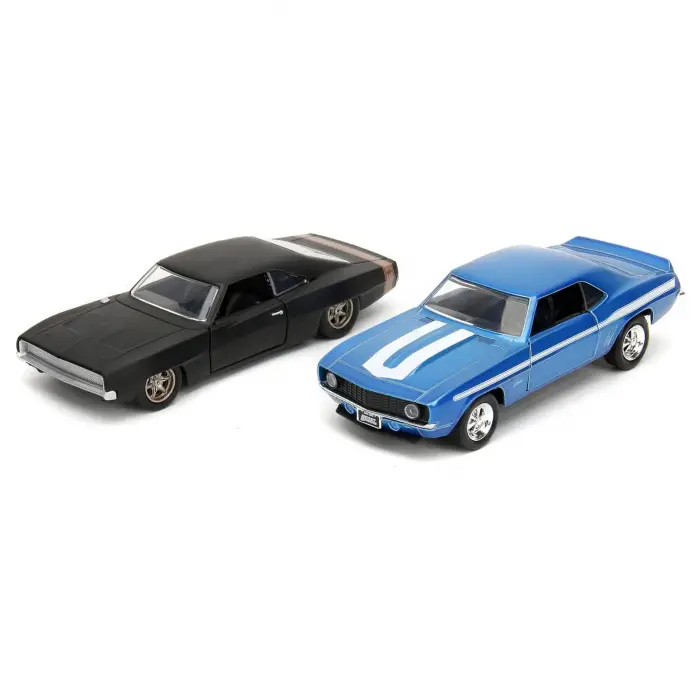 Jada 1:32 F&F Legacy Series - 1969 Chevrolet Camaro & 1968 Dodge Charger Widebody İkili Araba Seti
