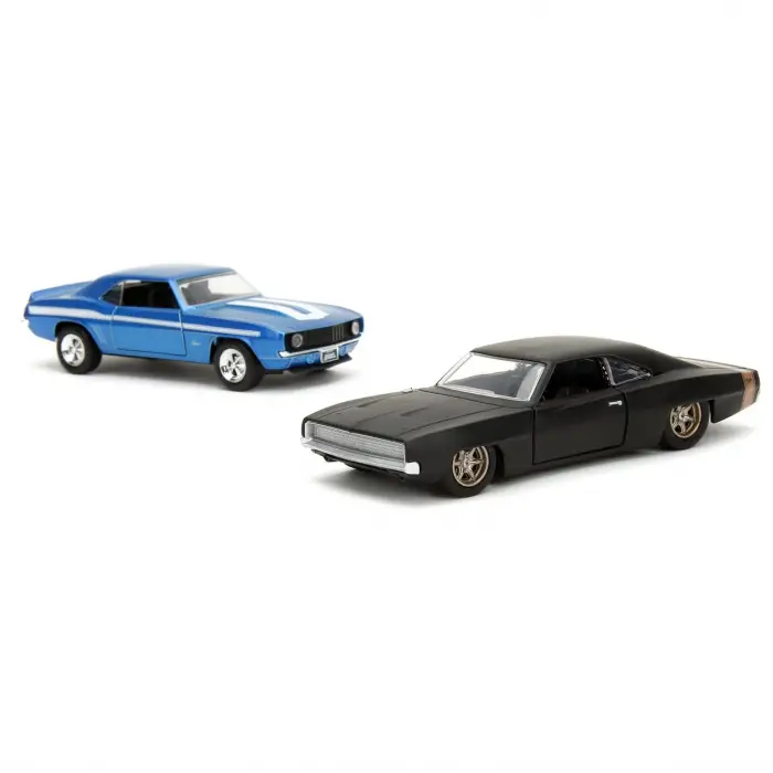 Jada 1:32 F&F Legacy Series - 1969 Chevrolet Camaro & 1968 Dodge Charger Widebody İkili Araba Seti