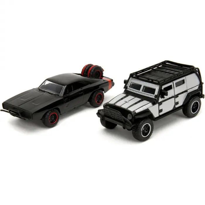 Jada 1:32 F&F Legacy Series - Tejs Jeep Wrangler Doms Dodge Charger R/T  İkili Araba Seti