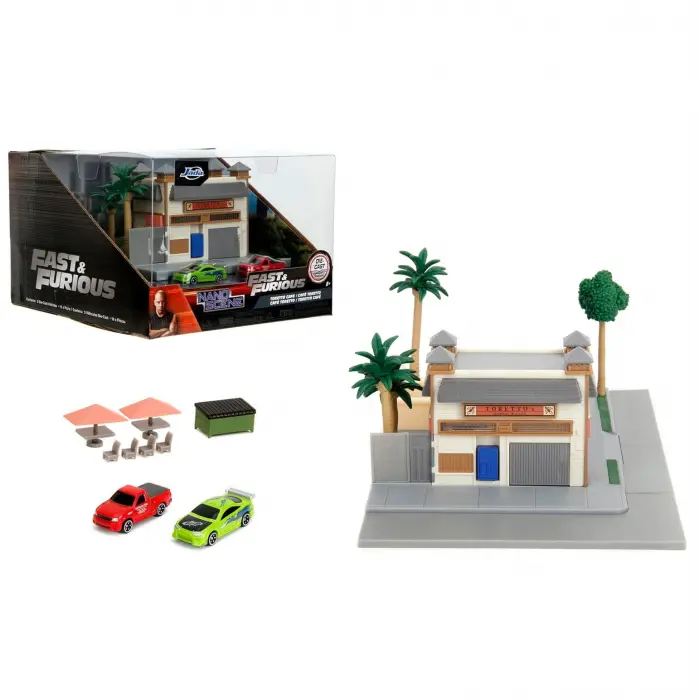 Jada Fast & Furious Nanoscene Toretto Cafe Diorama Seti - 253203095