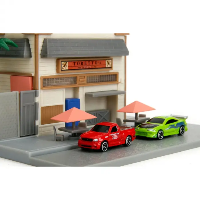 Jada Fast & Furious Nanoscene Toretto Cafe Diorama Seti - 253203095