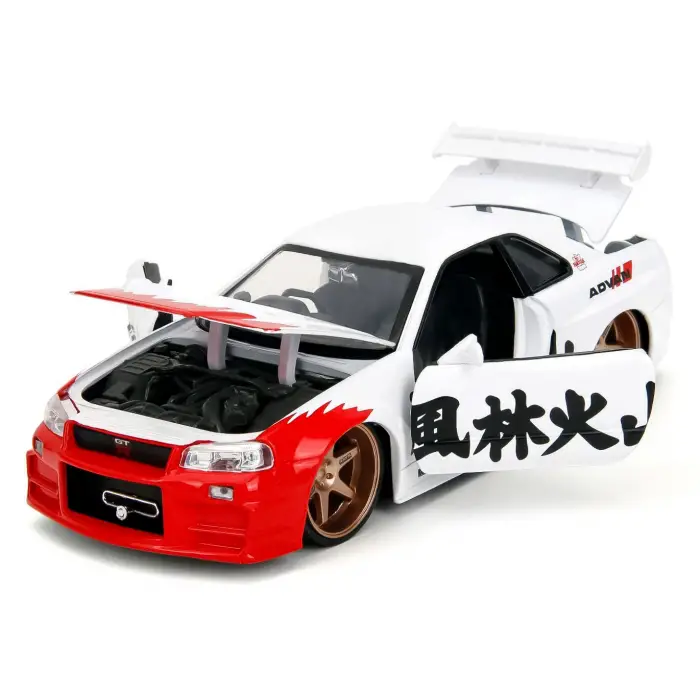Jada Street Fighter Rye Figürü & Nissan Skyline GTR R34 - 253255071