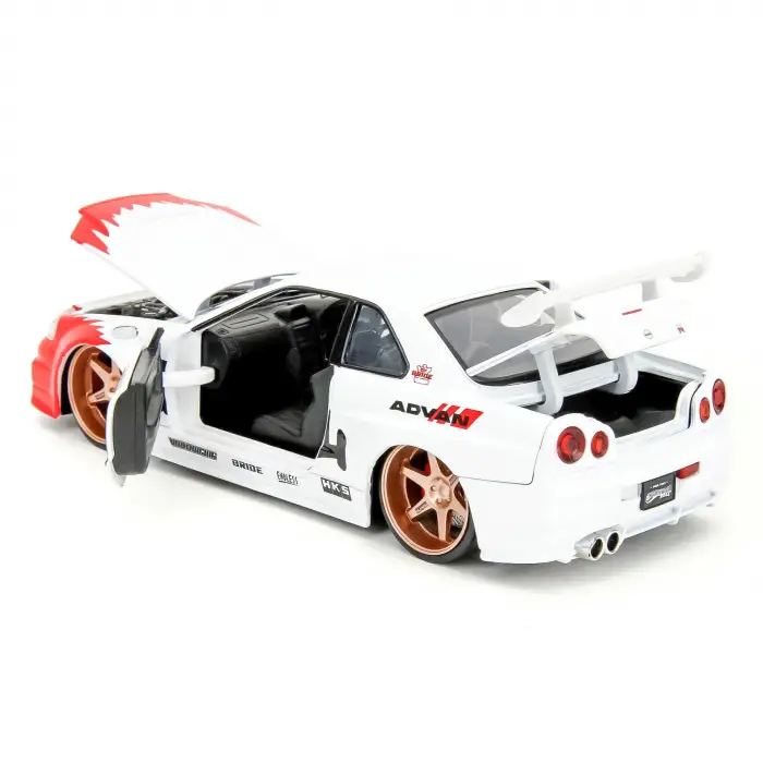 Jada Street Fighter Rye Figürü & Nissan Skyline GTR R34 - 253255071