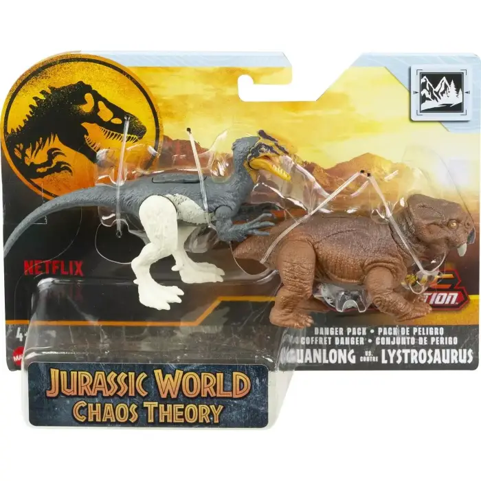 Jurassic World Kaos Teori Tehlikeli Dinazor Paketi - Guanlong vs Lystrosaurus - HLN49 - HKT55