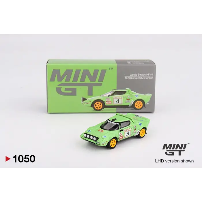 Mini GT Lancia Stratos HF #4 1979 Spanish Rally Champion - MGT01050