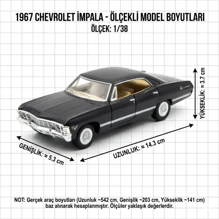 Kinsmart 1/38 1967 Chevrolet Impala - KT5418W