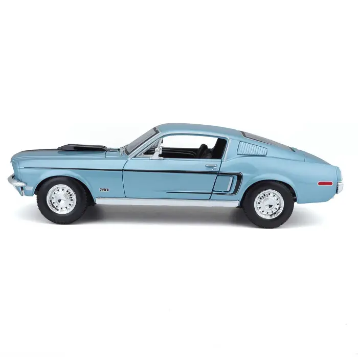 Maisto 1:18 1968 Ford Mustang GT Cobra Jet Diecast Model Araba Mavi - 31167